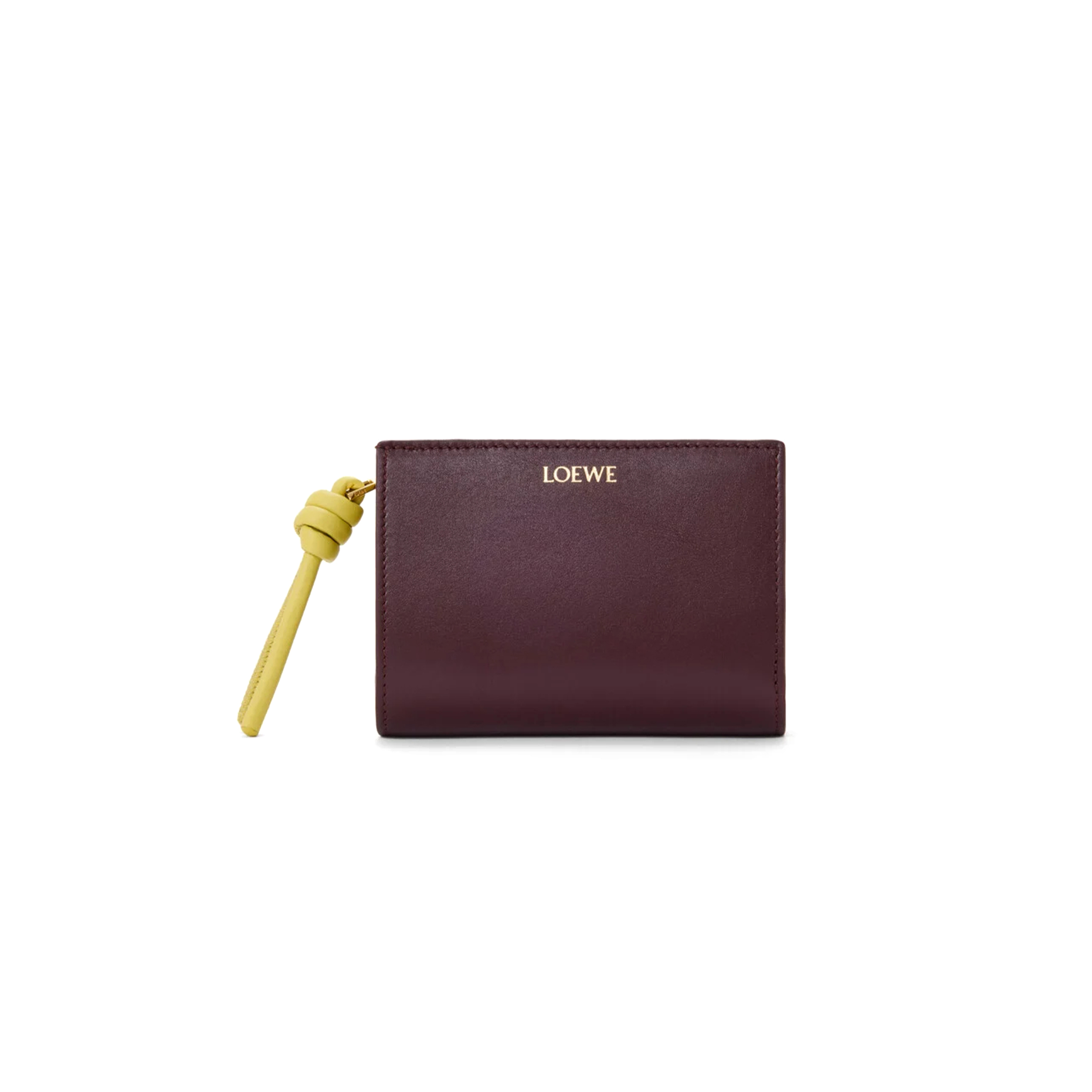 LOEWE KNOT COMPACT WALLET IN SHINY NAPPA CALFSKIN CEM1NCWX01 (11.4*8.5*3cm)